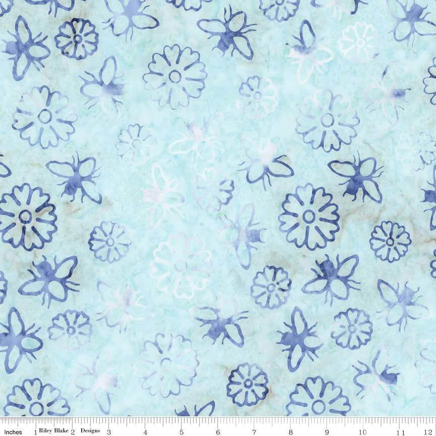 Painting with Fabric: How to Use Watercolor Daisies Batik in Caribbean Shale