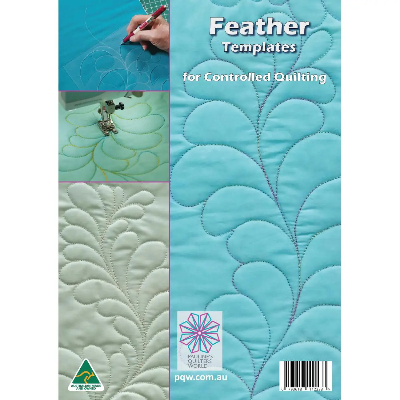 Feather Templates by Pauline's Quilters World for hand and machine quilting feather motifs
