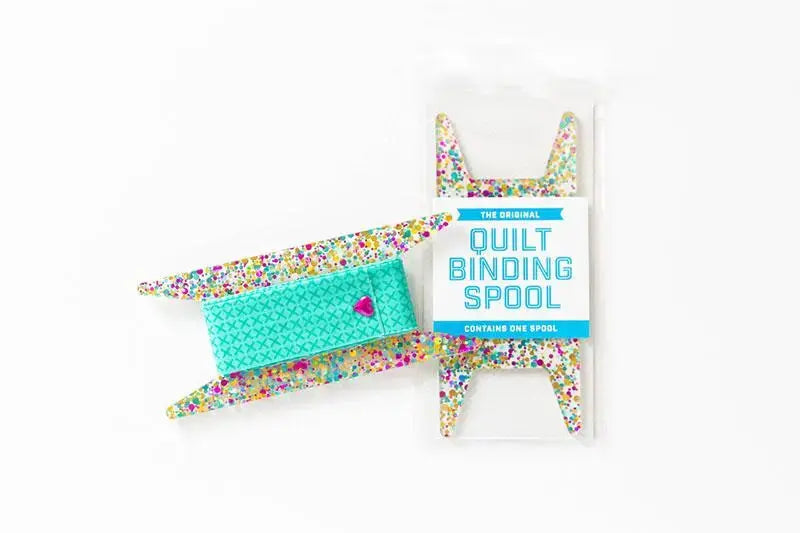 How to Use a Glitter Binding Spool to Keep Quilt Binding Tidy Until the Finish