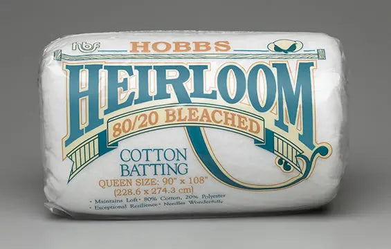 Hobbs Heirloom Bleached 80/20 Batting Package pre-cut white batting queen king