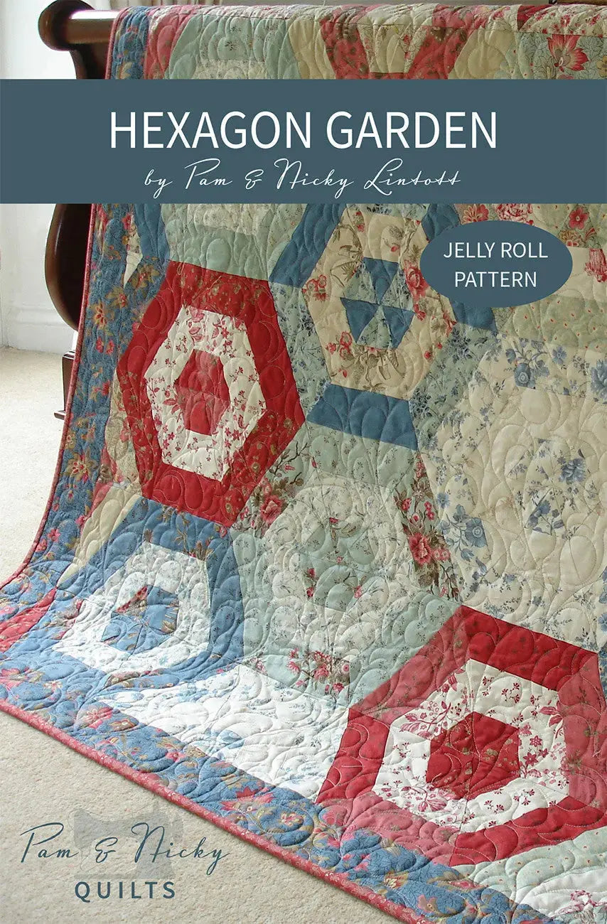 How to Make the Hexagon Garden Quilt from Just One Jelly Roll