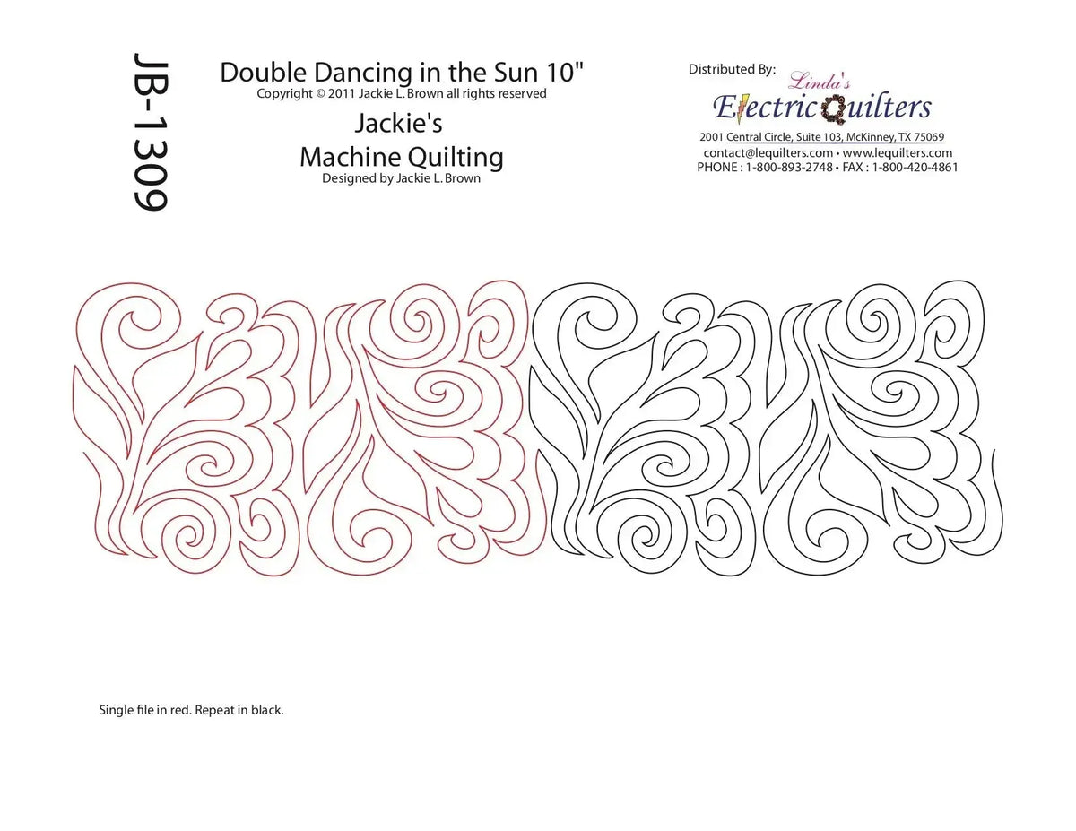 Double Dancing in the Sun: A Cheerful All-Over Pantograph in Two Row H