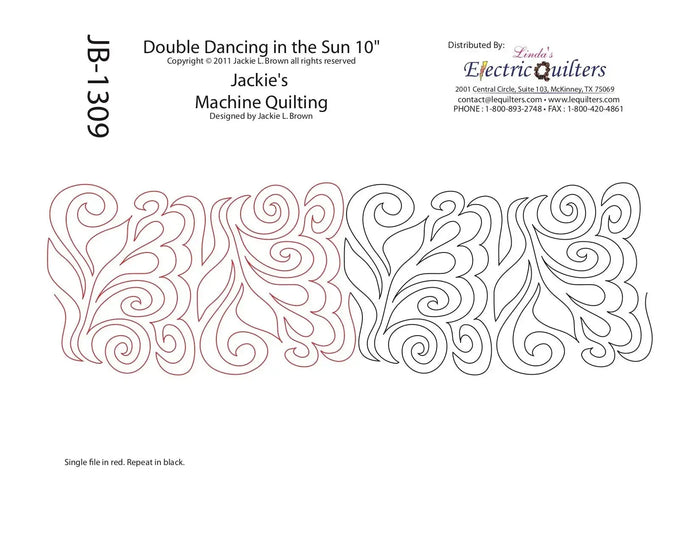 Double Dancing in the Sun: A Cheerful All-Over Pantograph in Two Row H
