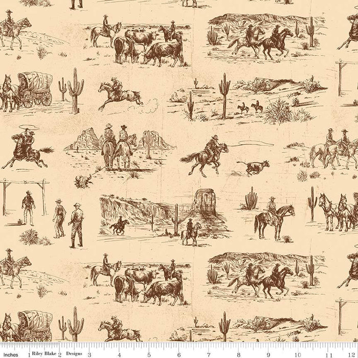 How to Use a Tonal Western Main Print in Quilts: John Wayne American W