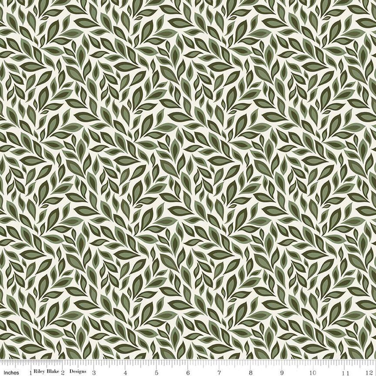 Leaf Prints That Lighten a Quilt: Using Juju's Petals Leaves on Cream