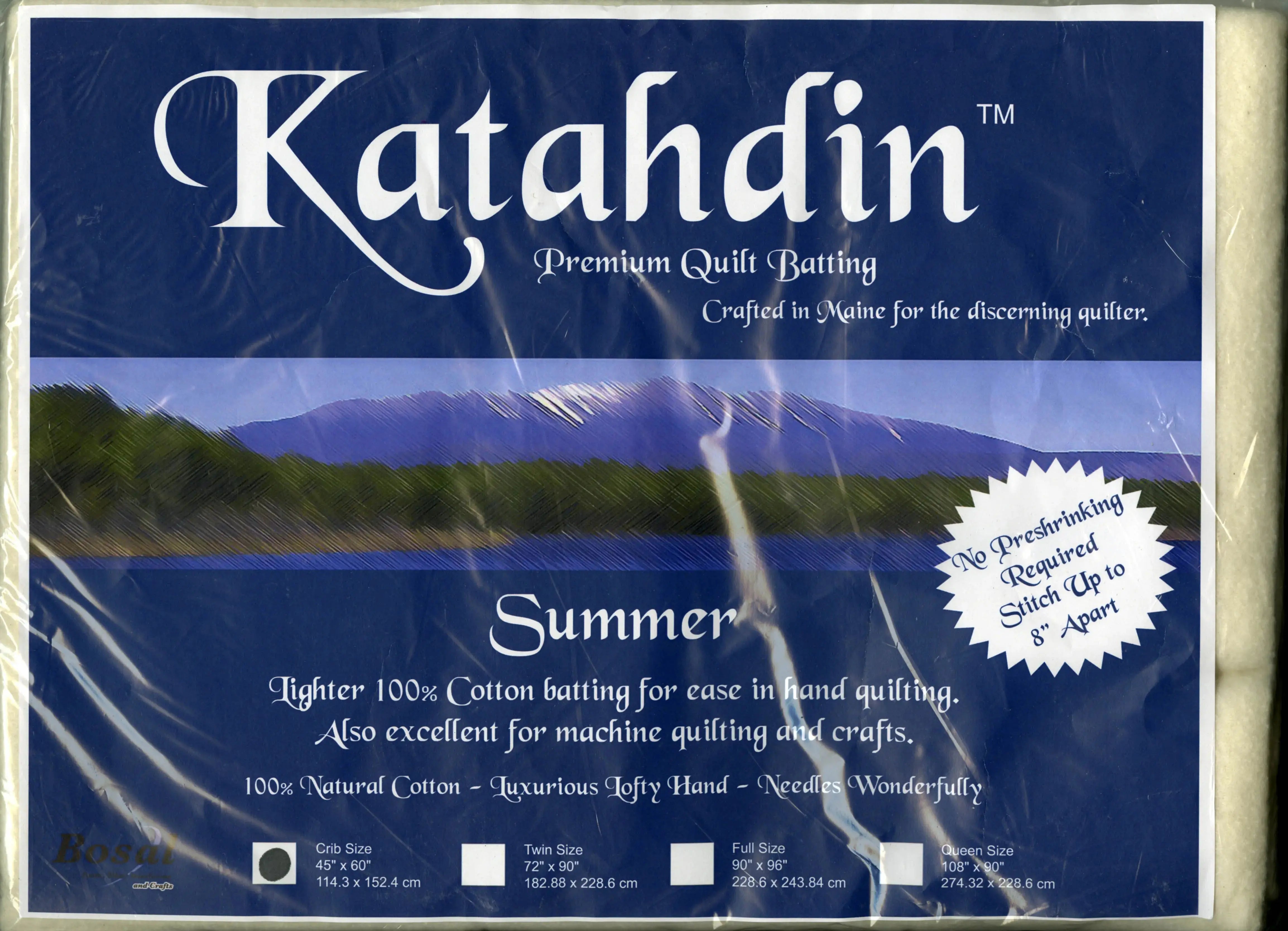 Katahdin Premium Cotton Summer 3oz 45 x 60 inch batting throw small