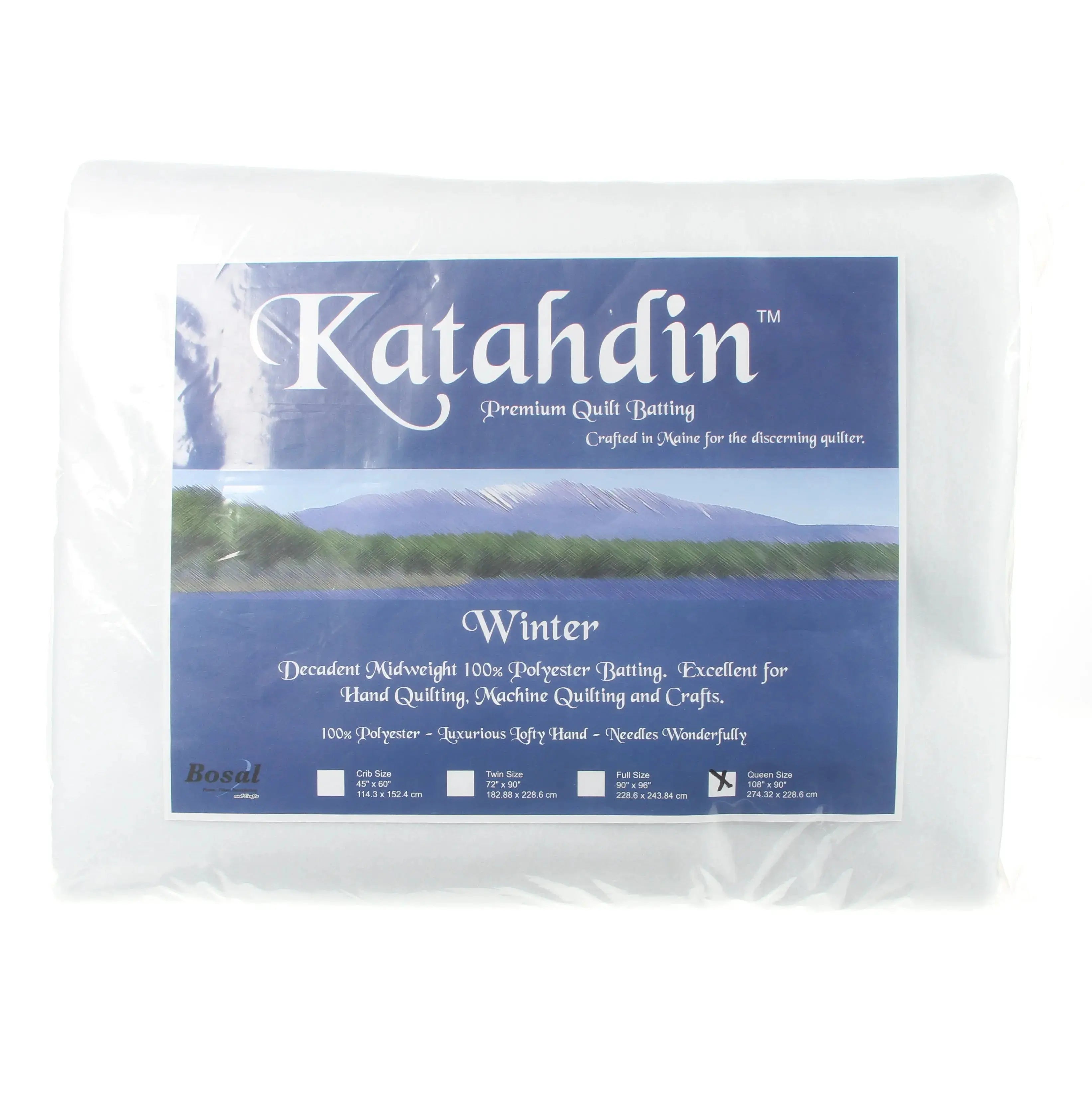 Katahdin Premium Polyester Winter 4.5oz 108 x 90 inch batting queen