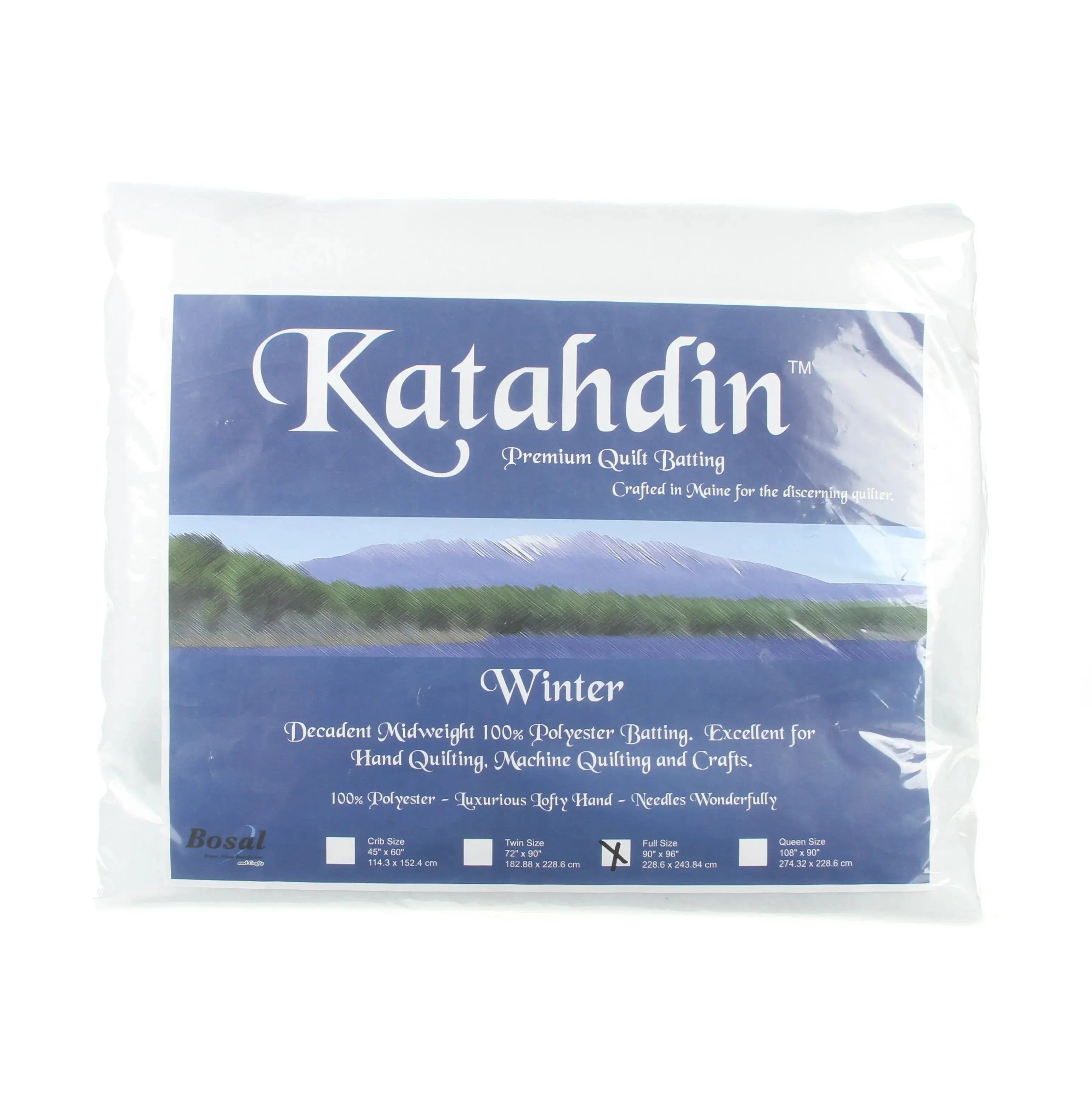Katahdin Premium Polyester Winter 4.5oz 94 x 96 inch batting full