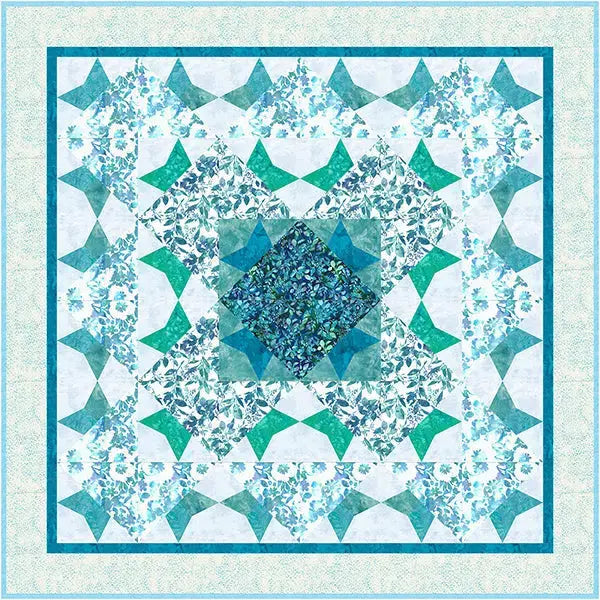 How a Printed Foundation Piecing Panel Works: Building the 58-Inch Aquarius Quilt