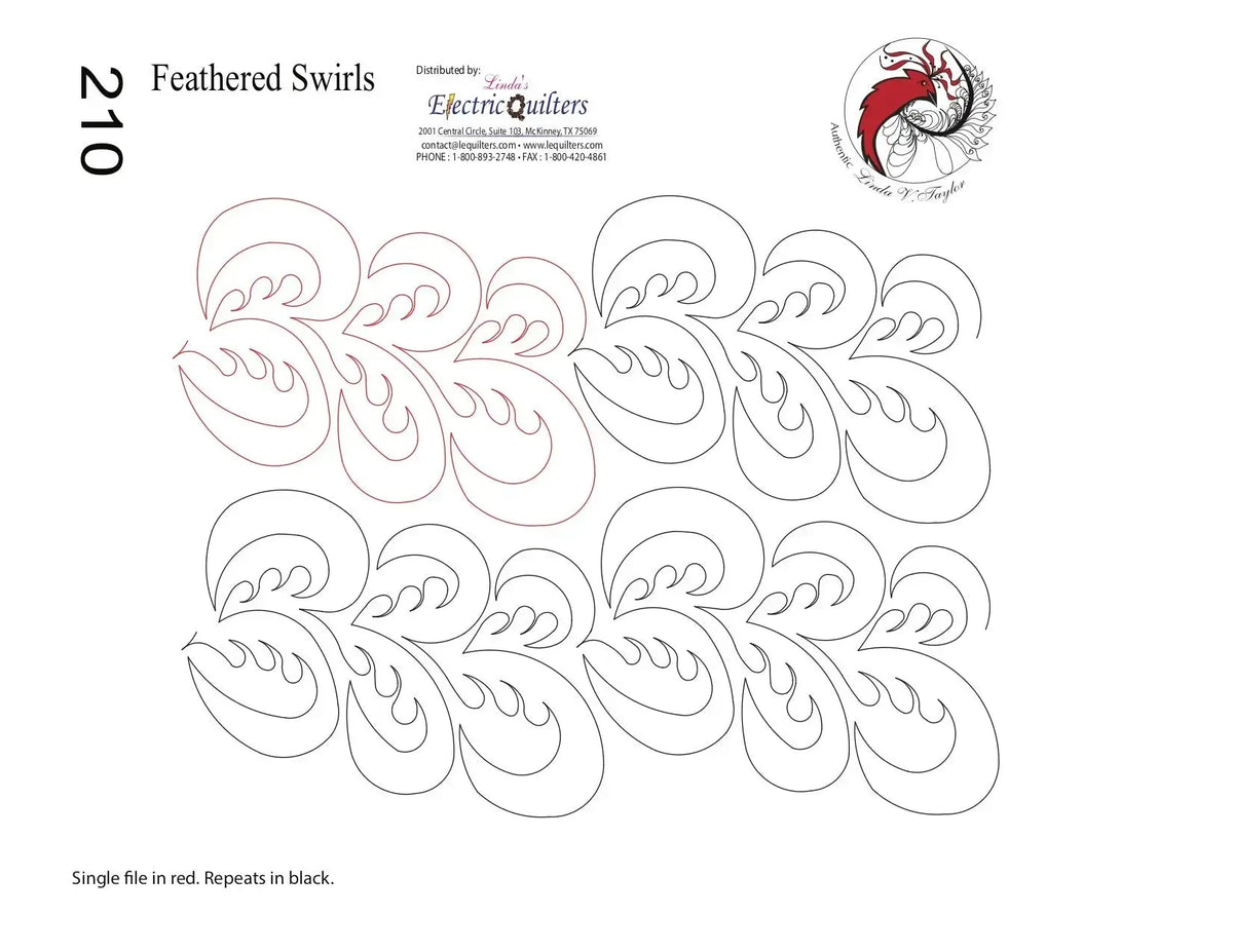 Feathered Swirls: A Graceful Feather Pantograph for Elegant All-Over T