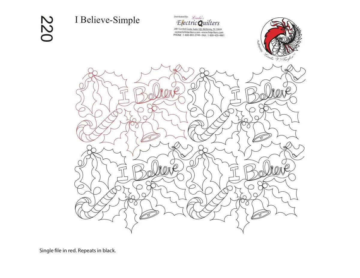 I Believe: A Simple Santa Pantograph for Festive Holiday Quilts