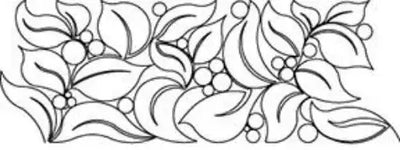 Leafy Border Pantograph: A Flowing Leaf Design in 9- and 11-Inch Rows
