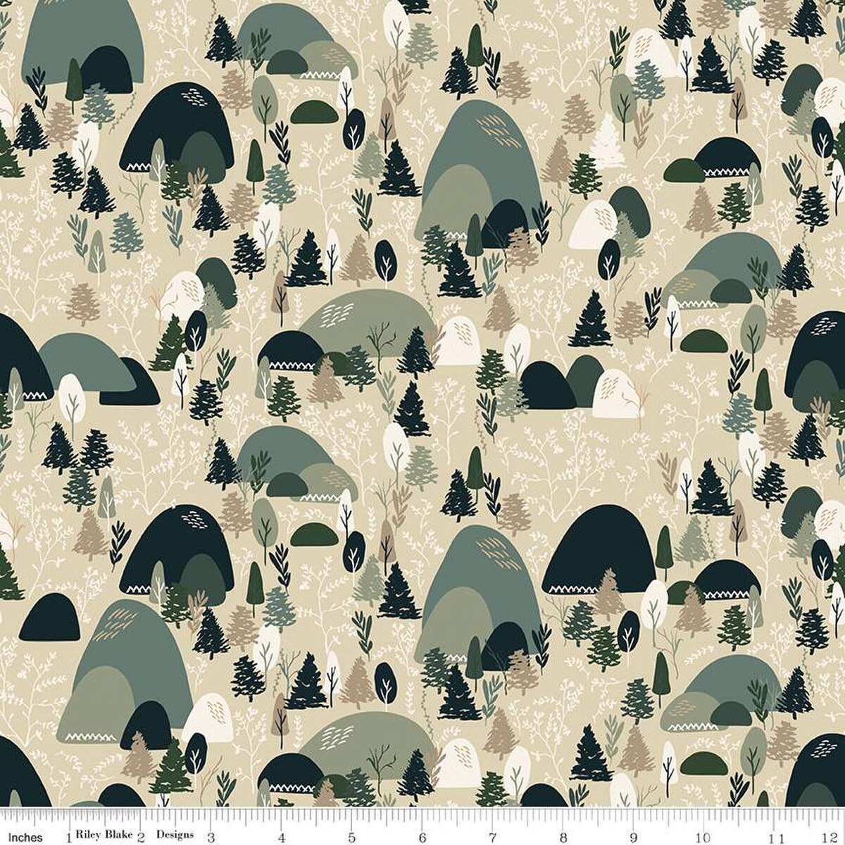 How to Build a Mountain Quilt with Stone Neutrals: Using Let's Wander Mountain Music Fabric