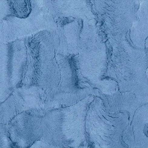Shannon Fabrics Luxe Cuddle Hide minky fabric in Bluebell - textured luxury minky at Linda's Electric Quilters