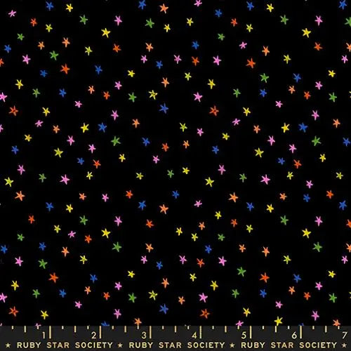 Mini Starry Vivid Rainbow quilting fabric per yard - Moda