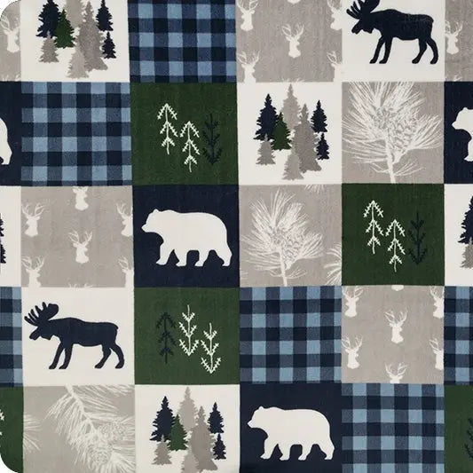 Sewing a Cabin-Style Throw with Navy Cabin Quilt Digital Cuddle: Tips