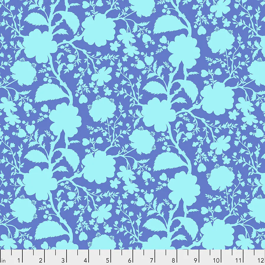 Tula Pink True Colors Wildflower in Delphinium, FreeSpirit quilting cotton at Linda's Electric Quilters