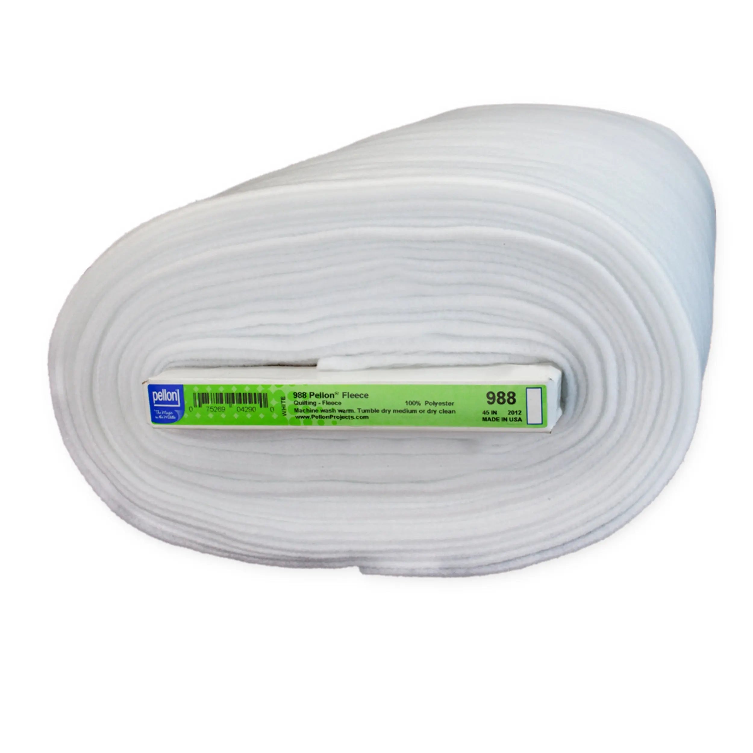 Pellon 988 Sew-In Fleece 45 inch x 10 yards bolt white non-fusible polyester fleece stabilizer
