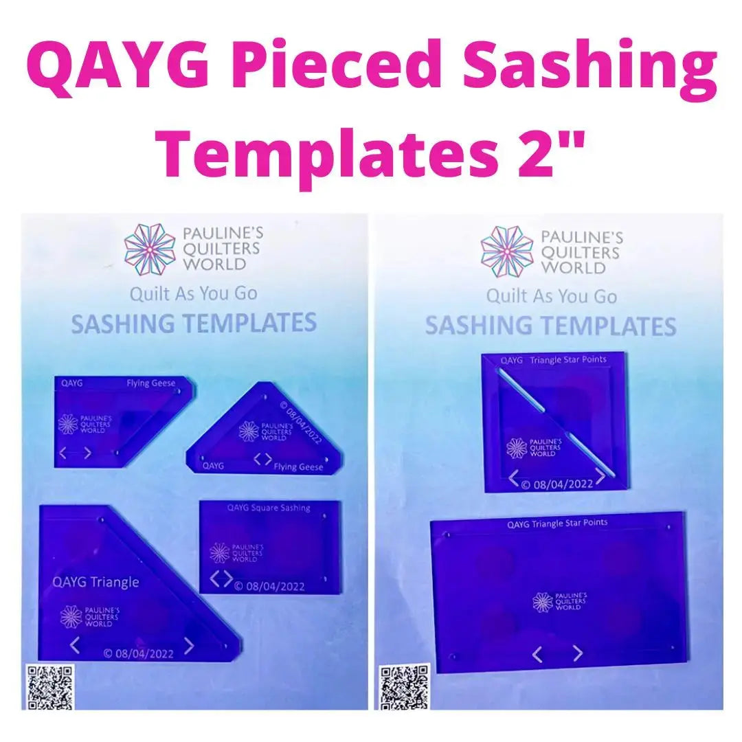 QAYG Pieced Sashing Templates 2 inch Set quilt as you go sashing Paulines Quilters World