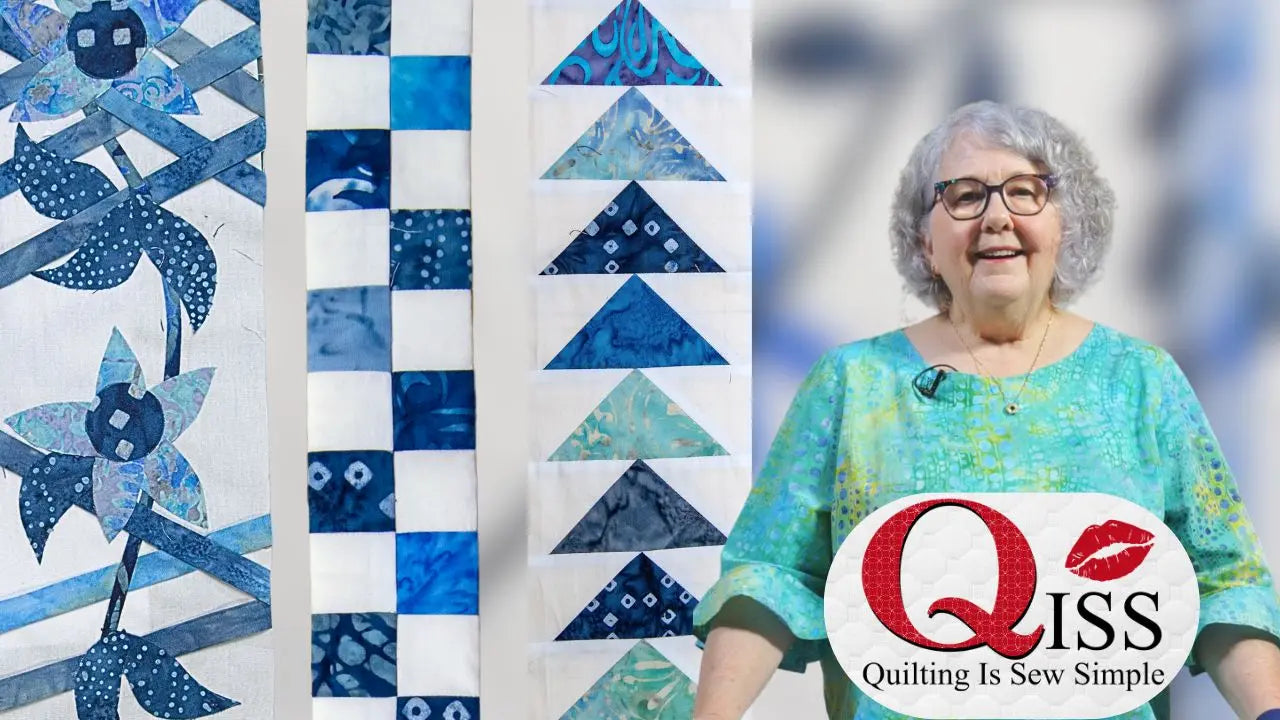 Episode-12-Flying-Geese-Lattice-Checker-Sashings Linda's Electric Quilters