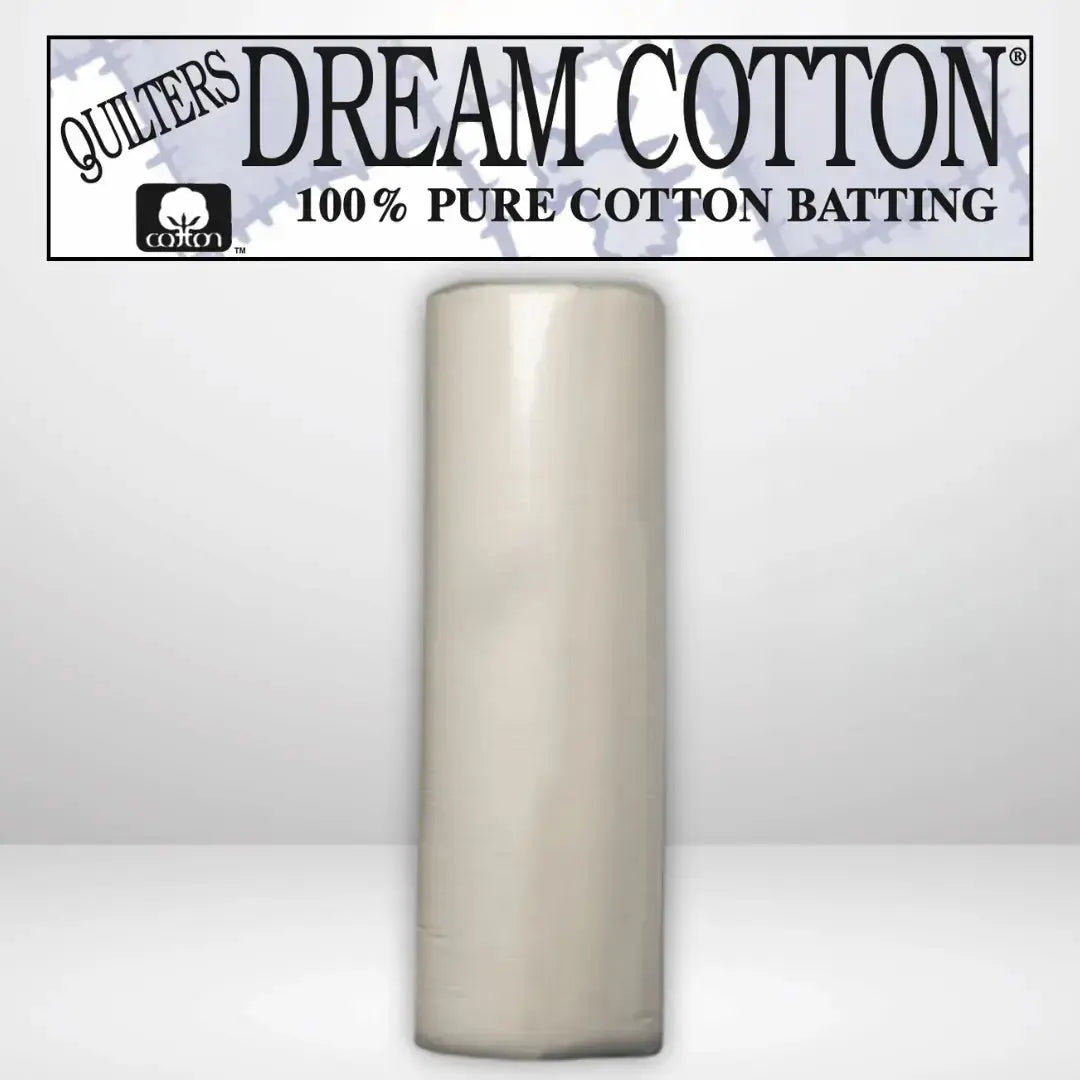 Quilters Dream Deluxe Natural Cotton Batting Queen Roll 93 inch 30 yards longarm
