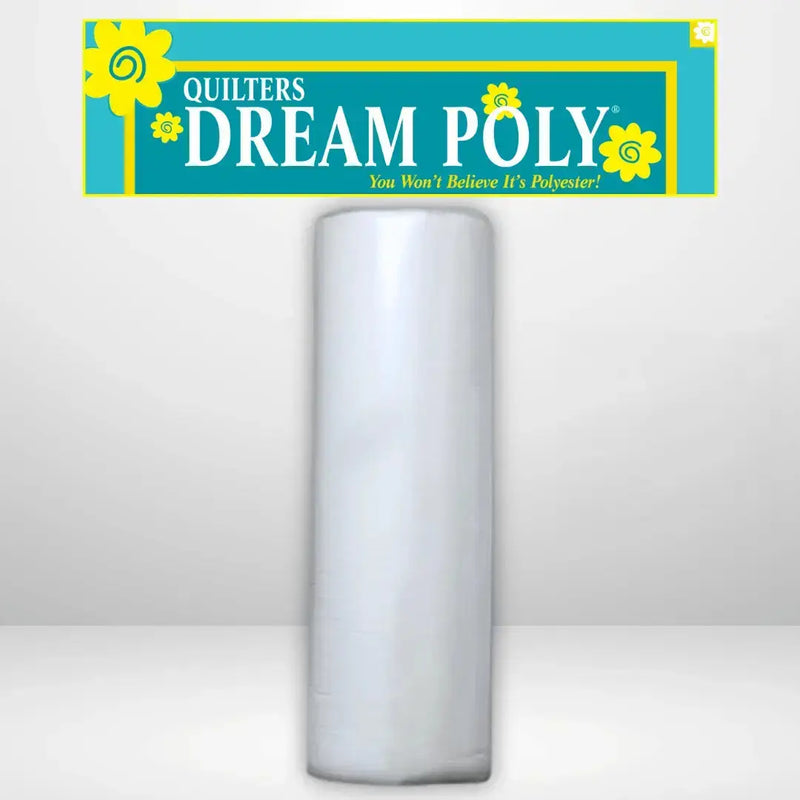 Quilters Dream Request White Poly Batting Queen Roll 93 inch x 30 yards lightweight white polyester