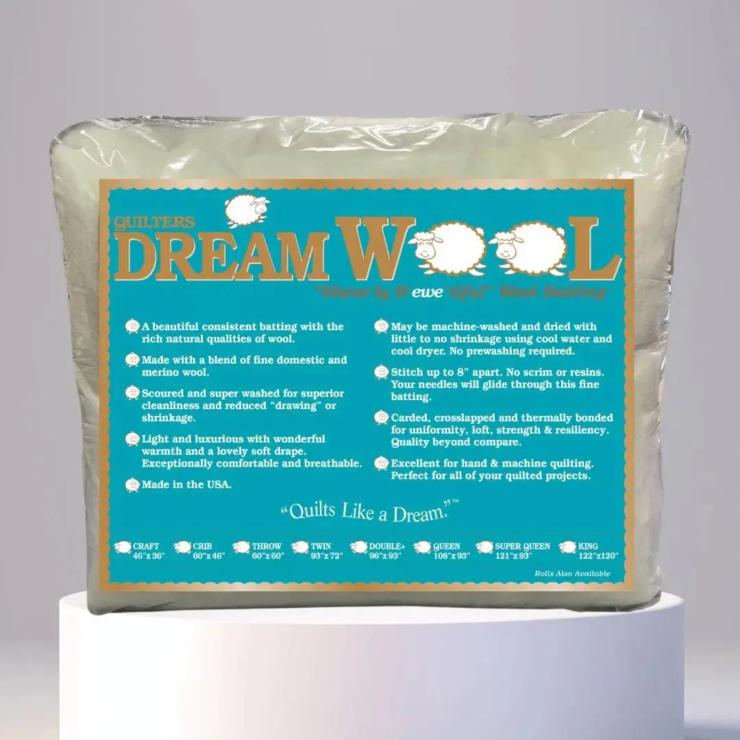 Quilters Dream Wool Batting package pre-cut all sizes premium scoured wool