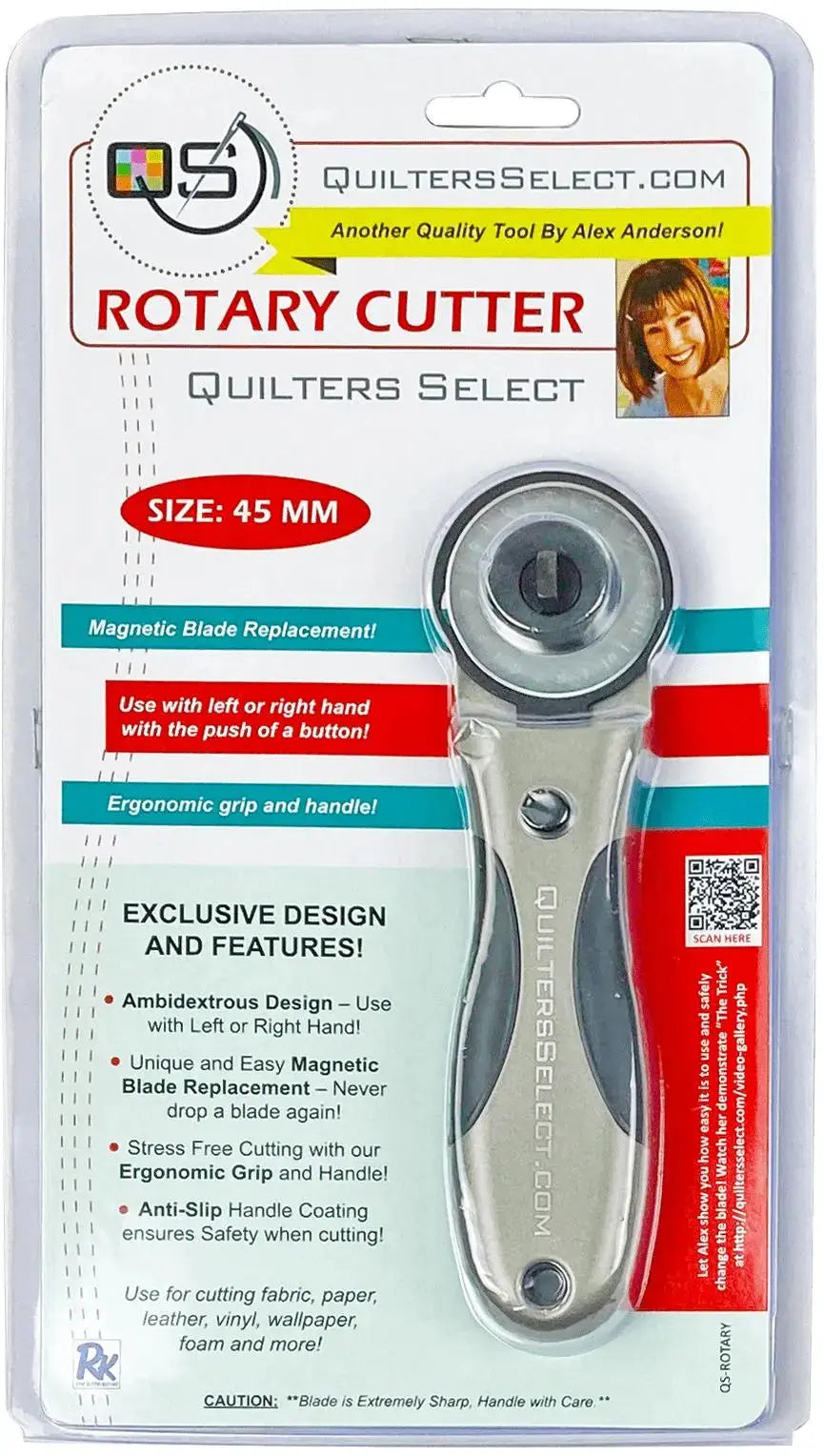 How to Use the Quilters Select 45mm Deluxe Rotary Cutter: Precise Cutting for Left and Right Hands