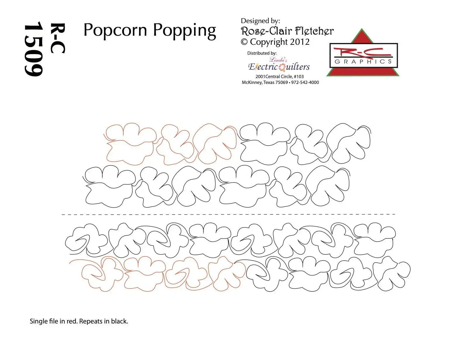 Popcorn Popping: A Playful, Bouncy-Textured Pantograph in Two Row Heig
