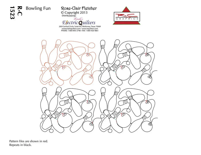 Bowling Fun: A Playful Pantograph for Bowler and Novelty Quilts