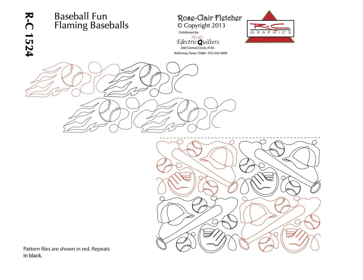 Baseball Fun: A Playful Sports Pantograph for Game-Day Quilts