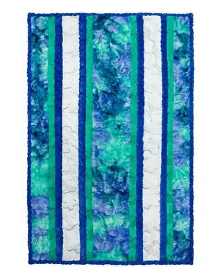 Thread Miling Example Tropical Seas in Five Strips: Sewing the Fabulous 5 Point Break Cuddle
