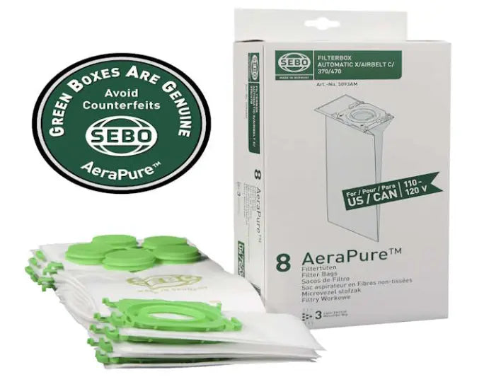 SEBO vacuum filter bags for quilting studios