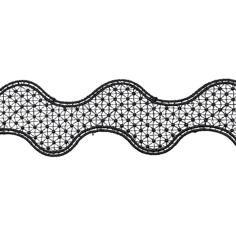 Belagio scalloped Venise lace trim with floral starburst openwork border at Linda's Electric Quilters