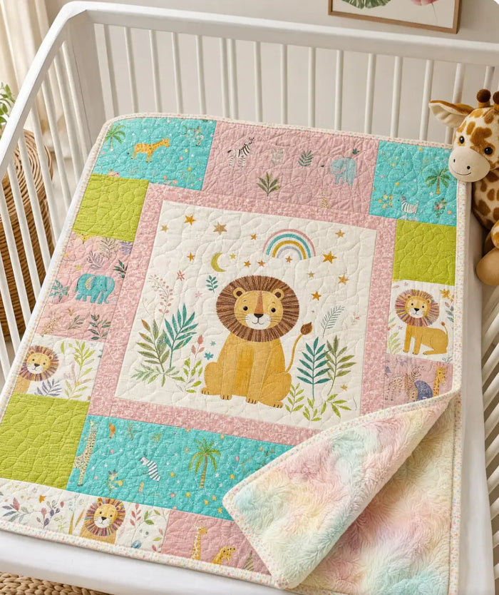 Panel Quilts Made Special: How to Turn a Lion Panel Into a Safari Baby