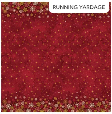 Northcott O' Christmas Tree Shimmer Ombre Red Multi metallic Christmas quilting cotton at Linda's Electric Quilters