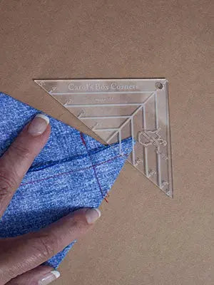 Carol's Box Corners Template quilting notions tool for perfect fabric box corners bags totes