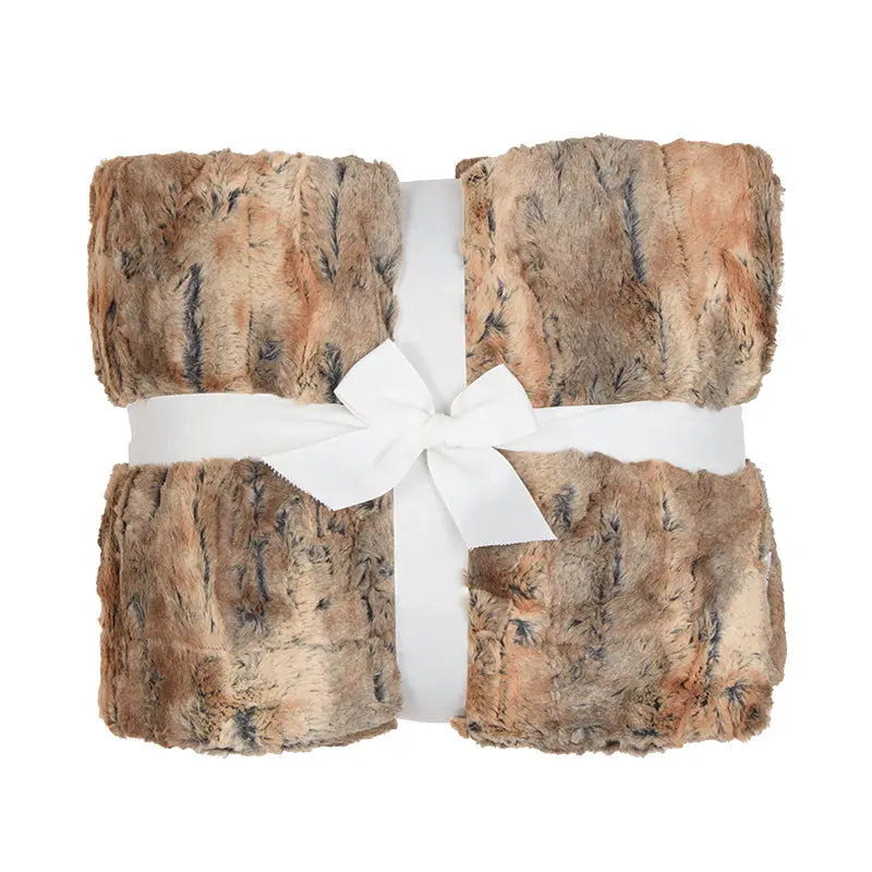 A Plush Throw Pillow in Amber Luxe Cuddle Red Fox