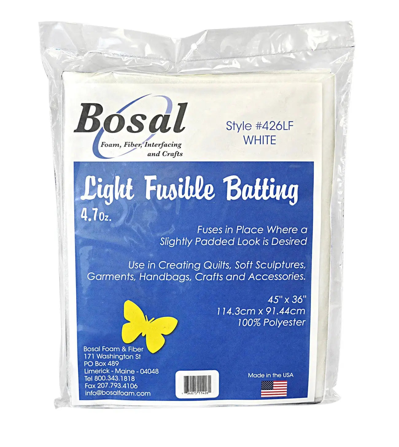 Single Sided Light Fusible Batting 4.7oz 45 x 36 inch iron on small projects
