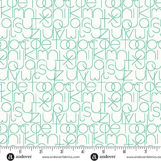 Andover Fabrics Sun Print Whisper Emerald Enough low volume quilting cotton by Alison Glass at Linda's Electric Quilters