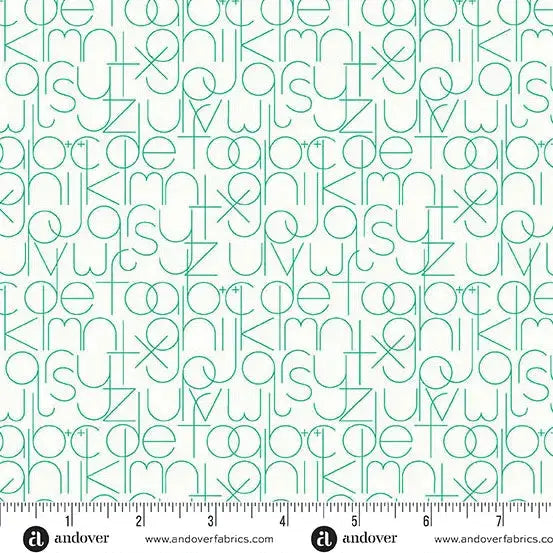 Andover Fabrics Sun Print Whisper Emerald Enough low volume quilting cotton by Alison Glass at Linda's Electric Quilters