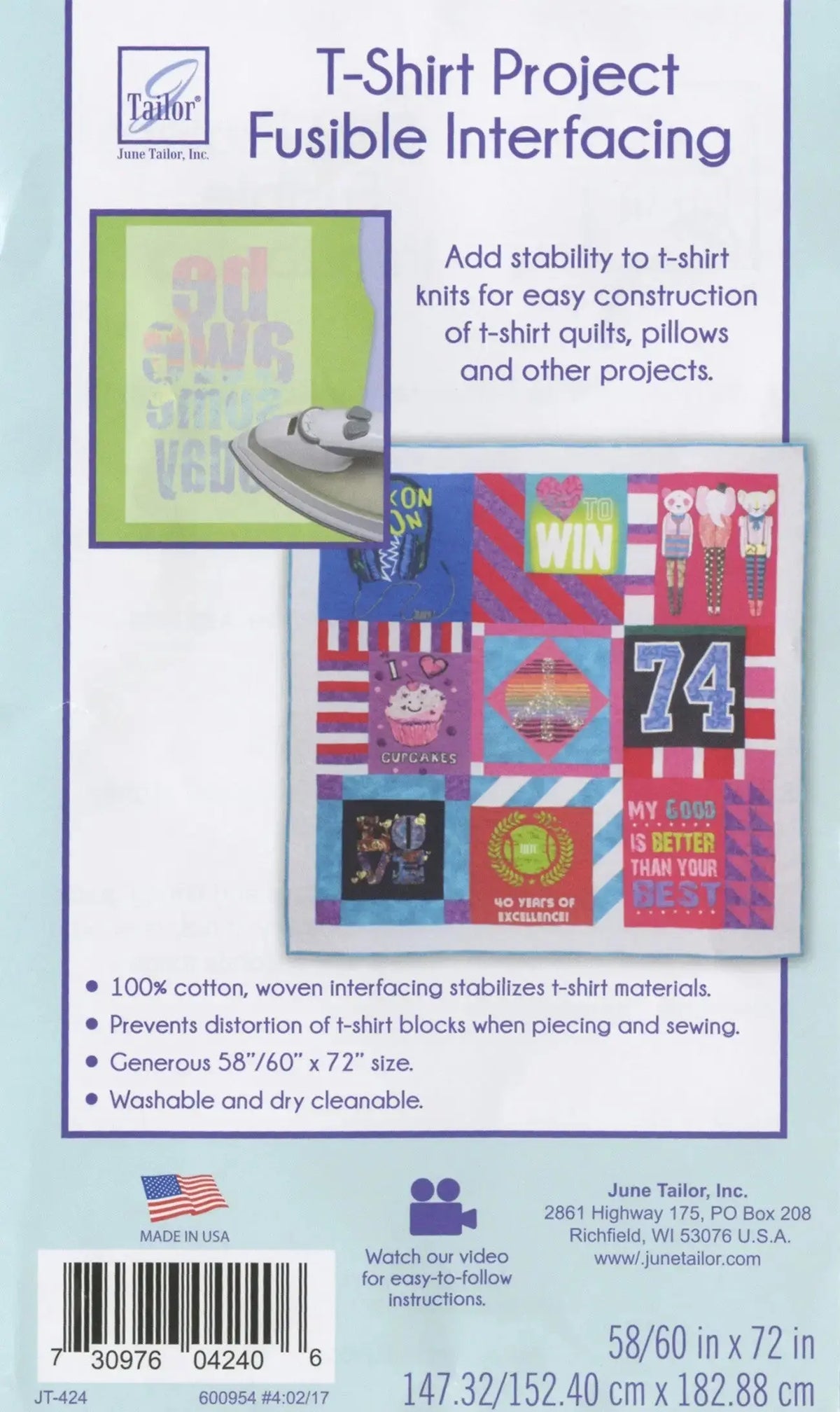 Baby Clothes Keepsake Quilt That Behaves Like Cotton, Thanks to Interf
