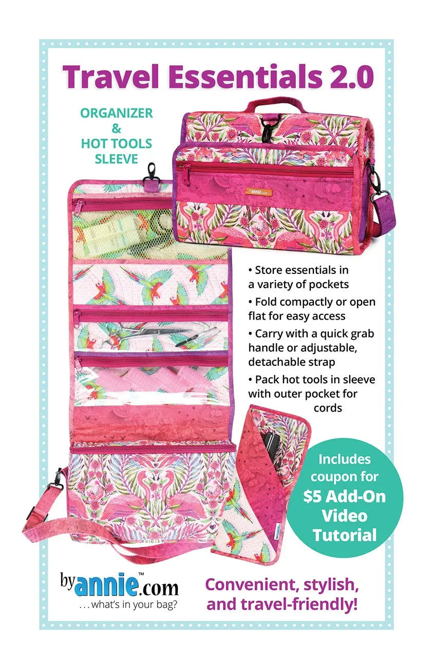 How to Sew the Travel Essentials 2.0 Organizer and Hot Tools Sleeve: T
