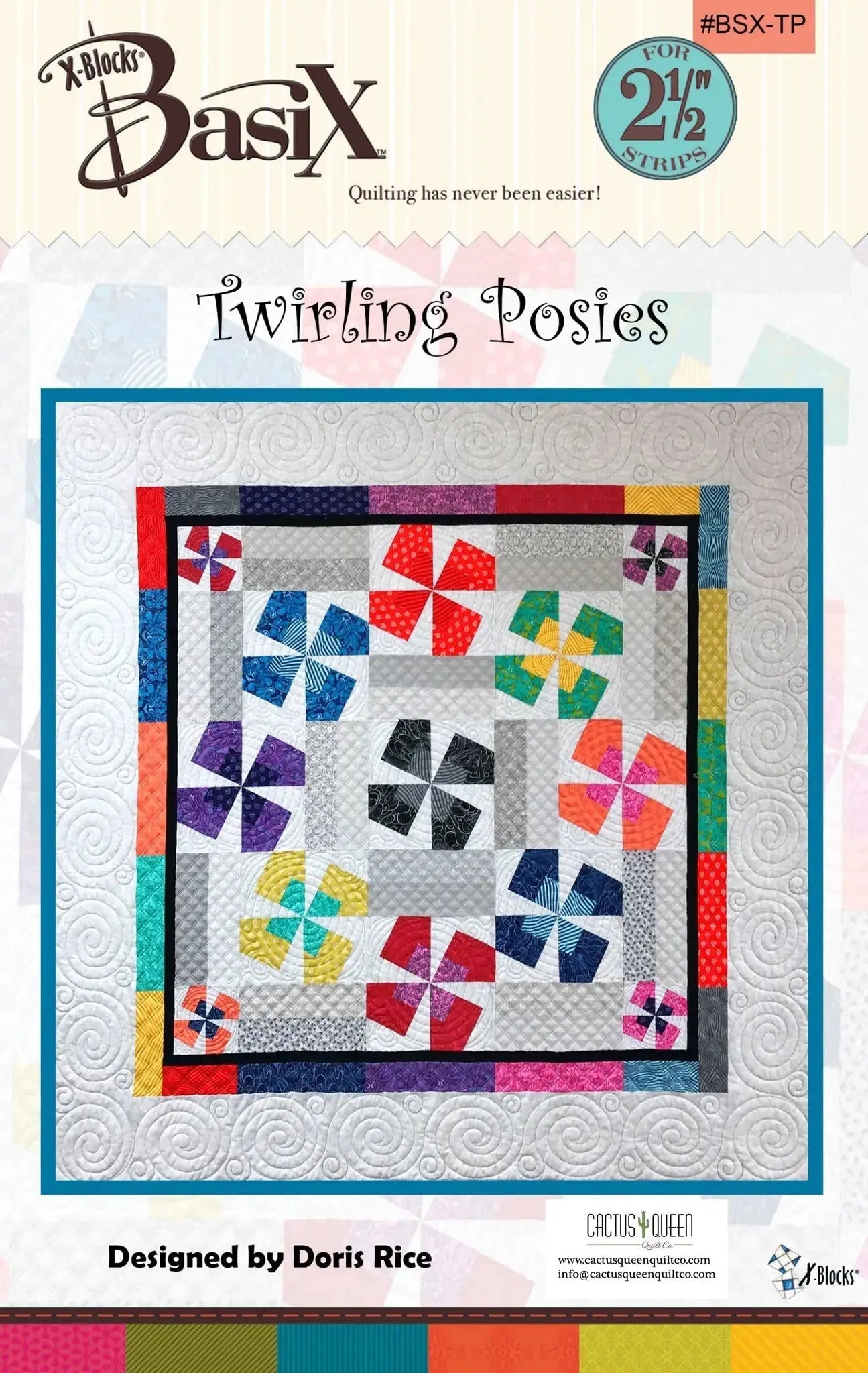 Twirling Posies bag sewing pattern cover