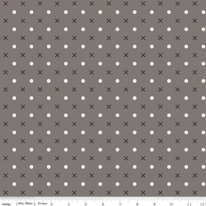 How to Back a Quilt in One Piece: Brown Bee Dots Wideback Fabric