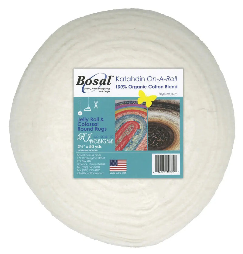 Katahdin White jelly roll batting strips 2.25 and 2.5 inch 50 yards