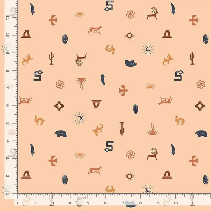 A Desert-Ready Zip Pouch in Dear Stella Full Moon Southwest Symbols