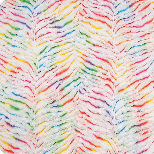Emboose Design Sewing with Luxe Cuddle Prism in Vibrant: Tie-Dye Colour, Embossed Tex