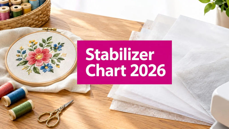 Machine Embroidery Stabilizer Chart Guide for 2026