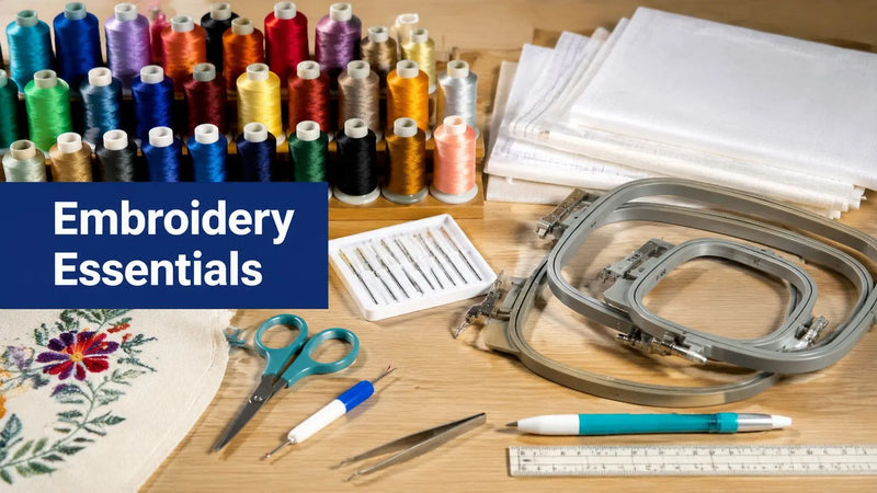 Machine embroidery supplies guide: choosing thread, stabilizers, needles, hoops, and tools – Linda's Electric Quilters